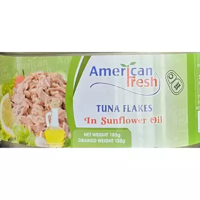 American Fresh Tuna Flakes Sunflower Oil- 185gm