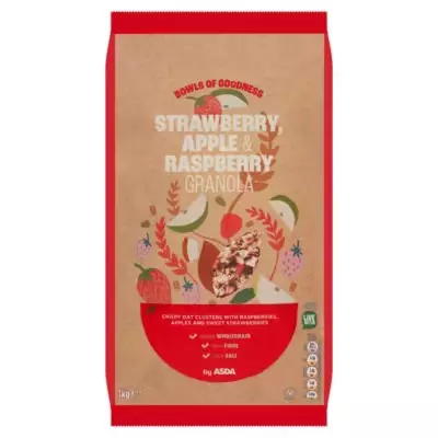 ASDA Strawberry, Apple & Raspberry Granola- 1kg