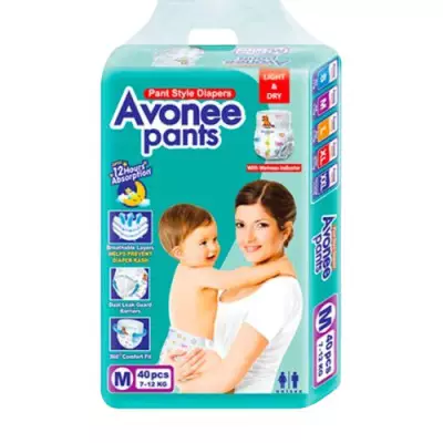 Avonee Pant Style Diapers M (7-12 Kg)- 40 PC'S