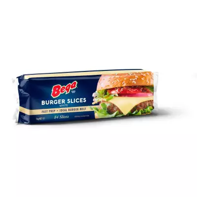BEGA WHITE BURGER SLICE CHEESE- 84 PC'S
