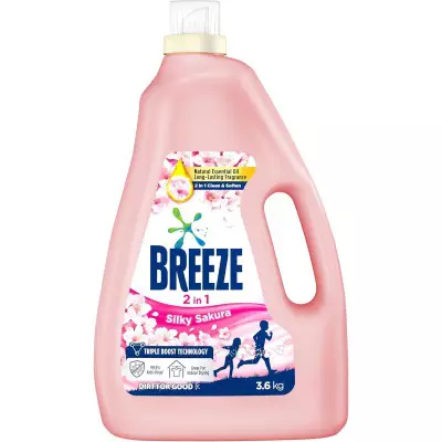 Breeze 2 in1 Silky Sakura Liquid Detergent- 3.6Kg