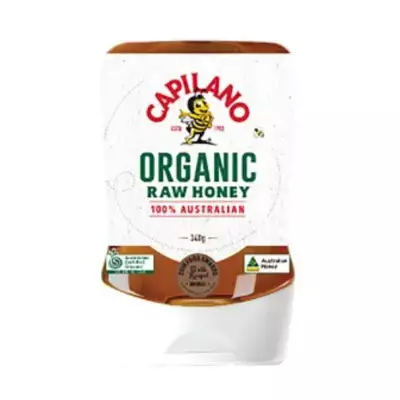 CAPILANO ORGANIC RAW HONEY  100% AUSTRALIAN  -340gm