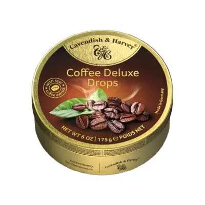 Cavendish & Harvey Coffee Deluxe Drops In Tin- 175g (6 OZ)