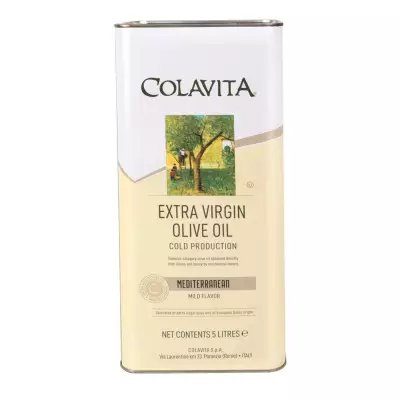 Colavita Mediterranean Extra Virgin Olive Oil Premium Selection Olive Oil Tin (5 L)