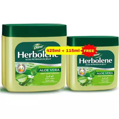 Dabur Herbolene 2 In 1 Aloe Petroleum Jelly- 425 mL + 115 mL