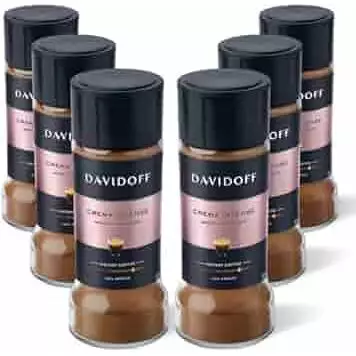 Davidoff Crema Intense 100% Arabica Smooth & Rounded Instant Coffee– 6 Pack(6 x 90G Jars)