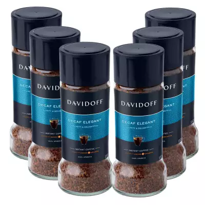 Davidoff Elegant Instant 100% Arabica Velvety & Delightful Instant Coffee – 6 Pack(6 x 90G Jars)