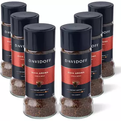 Davidoff Rich Aroma Instant Coffee – 6 Pack(6 x 90G Jars)