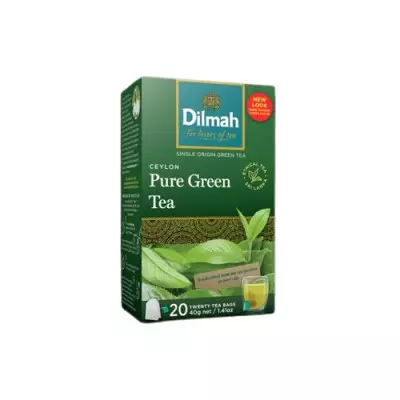 Dilmah Ceylon Pure Green Tea-20 Tea Bags With Tag- 40g (1.41 OZ)