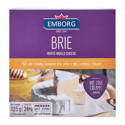 Emborg Brie White Mould Cheese 125g