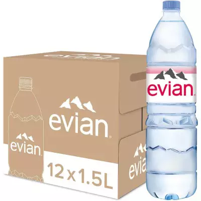 Evian Natural Mineral Water 12 X 1.5 L Case