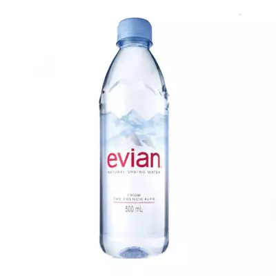 Evian Natural Spring Mineral Water– 500mL (16.9 FL OZ)