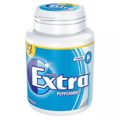Extra Spearmint Chewing Gum Sugar Free Bottle 46 Pieces