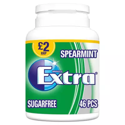 Extra Spearmint Chewing Gum Sugar Free Bottle 46 Pieces