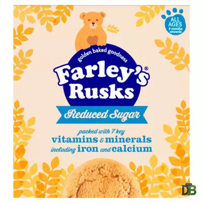 Farley's Rusks Reduced Sugar Baby Food Snacks Biscuits (6+ Months) 300g