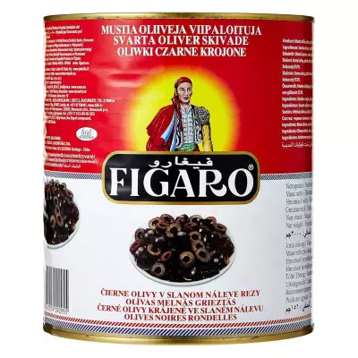 Figaro Pitted Black Olive 1500gm Tin