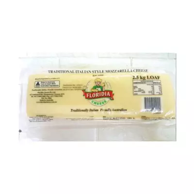 Florida Traditional Italian Style Mozzarella Cheese Block- 2.5 Kg