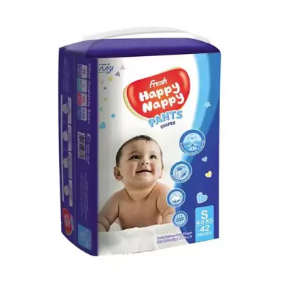 Fresh MGI Happy Nappy Pants Diaper S (4-8 Kg)- 42 PC'S