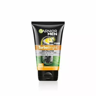 Garnier Men Turbo Bright Anti-Polluton Duo Foam Face Wash (MY)- 100mL