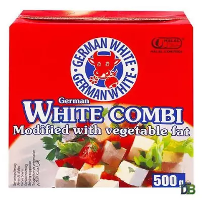 German White Combi Feta Cheese  Modified With Vegetable Fat- 500 G