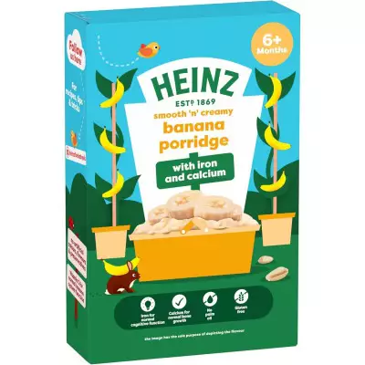 HEINZ Creamy 'n' Lumpy Banana Porridge With Iron & Calcium (6M+)- 125g
