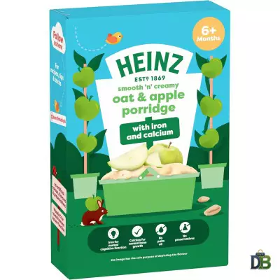 HEINZ Creamy 'n' Lumpy Oat & Apple Porridge With Iron & Calcium (6M+)- 125g