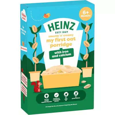 HEINZ Creamy 'n' Lumpy Oat Porridge With Iron & Calcium (6M+)- 125g