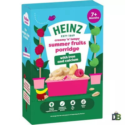 HEINZ Creamy 'n' Lumpy Summer Fruits Porridge With Iron & Calcium (7M+)- 200g