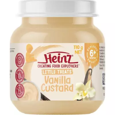 Heinz Little Treats Vanilla Custard 6+ months Pureed Baby Food (Australia)- 110g
