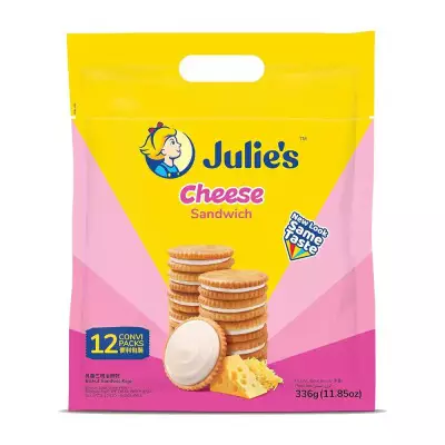 Julie’s Cheese Sandwich Biscuits 12 Convi Packs- 336g(11.85 OZ)