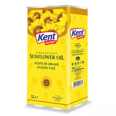 Kent Boringer Pure & Natural Sunflower Oil Tin- 5L