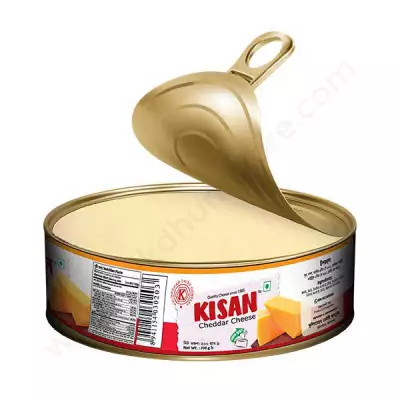 Kisan Processed Cheddar Cheese Tin Can- 200g