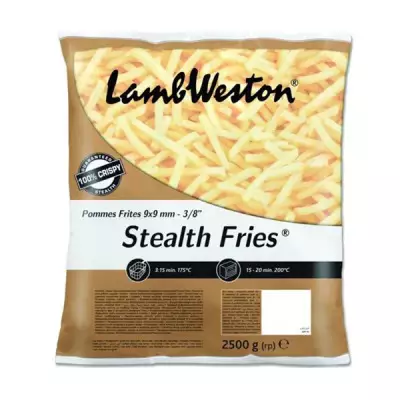 Lamb Weston® 100% Crispy Stealth Fries (Pommes Frites 9X9 mm- 3/8")- 2.5 KG