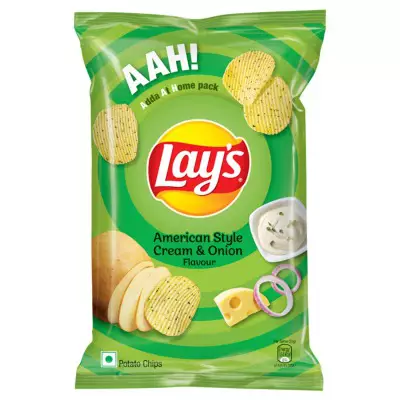 Lay's American Style Cream & Onion Flavour Potato Chips(Indian)- 115g