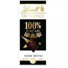 Lindt EXCELLENCE 100% Cacao Dark Chocolate Bar- 50g
