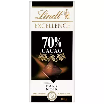 Lindt EXCELLENCE 70% Cacao Dark Chocolate Bar- 100g