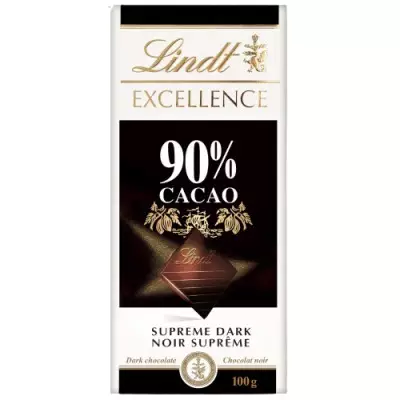 Lindt EXCELLENCE 90% Cacao Dark Chocolate Bar- 100g
