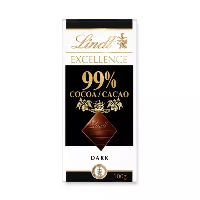 Lindt EXCELLENCE 99% Cacao Dark Chocolate Bar- 100g