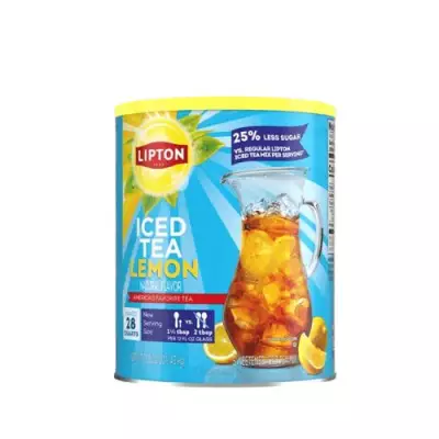 Lipton Iced Tea Lemon Natural Flavor (Sweetened Iced Tea Mix) Makes 28 Quarts- 3 LB (2.2 OZ) 1.43 Kg
