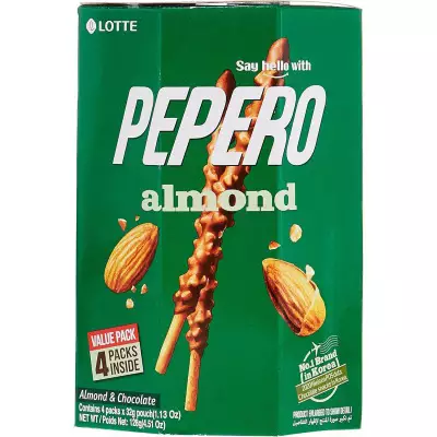 Lotte Pepero Almond Chocolate & Biscuit- 128g