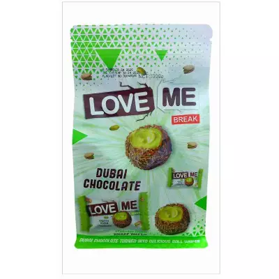 Love Me Break Dubai Chocolate Kunafa Wafer + Pistachio Cream- 100g