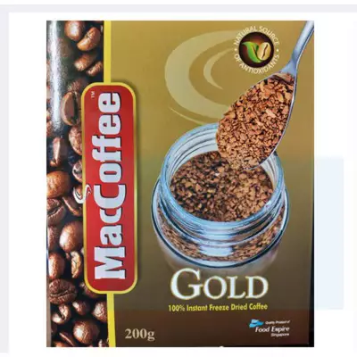 MacCoffee Gold 100% Instant Freeze Dried Coffee Pouch- 200g