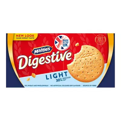 McVitie's Digestive Light 30% Reduced Fat Wheat Biscuits (UK)- 250g