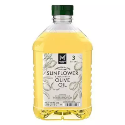 Members Mark Premium Blend Italian Sunflower & Extra Virgin Olive Oil Pet Bottle (Milf Flavor)- 3 Ltr