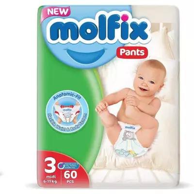 Molfix Diaper Pants 3 Midi 6-11Kg-60pcs