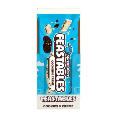 MR BEAST FEASTABLES Cookies & Creme Chocolate Bar- 60g (2.1 OZ)