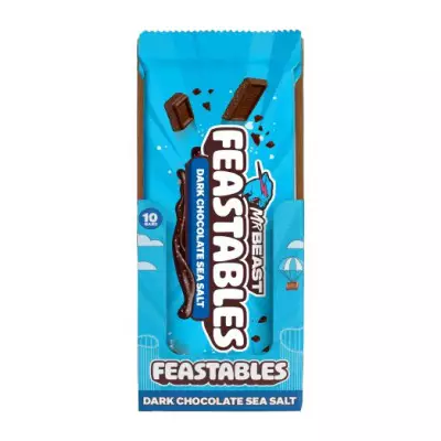 MR BEAST FEASTABLES Dark Chocolate Sea Salt Chocolate Bar- 60g (2.1 OZ)