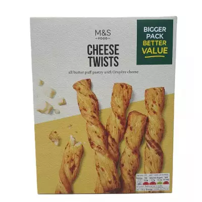 M&S Cheese Twist All Butter Puff Pastry with Gruyere Cheese- 250g