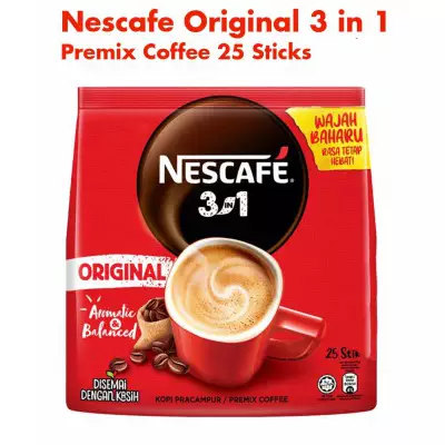 Nescafe 3 in 1 Original Aromatic & Balanced 25 Sticks- 450 gm