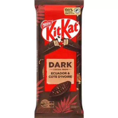 Nestle Kit Kat Dark Chocolate Cocoa From Ecuador & Cote D'ivoire Bar- 160g